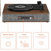 Aria record player with external speakers - CR7020A-GY4 | Gray Crosley Radio Europe