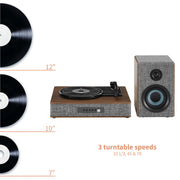 Aria record player with external speakers - CR7020A-GY4 | Gray Crosley Radio Europe