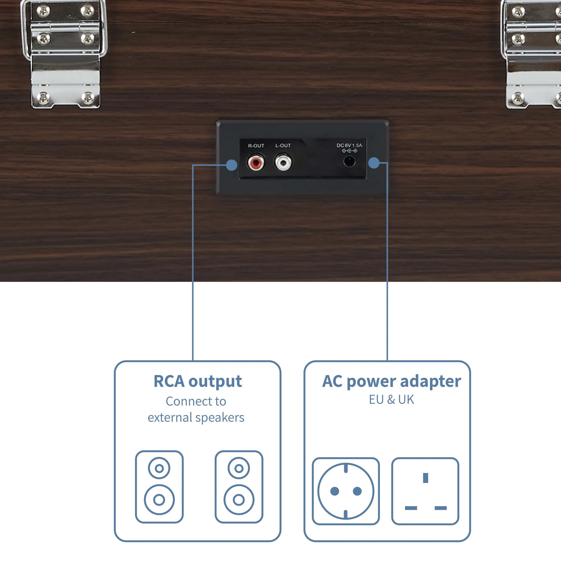 Aria record player with external speakers - CR7020A-GY4 | Gray Crosley Radio Europe