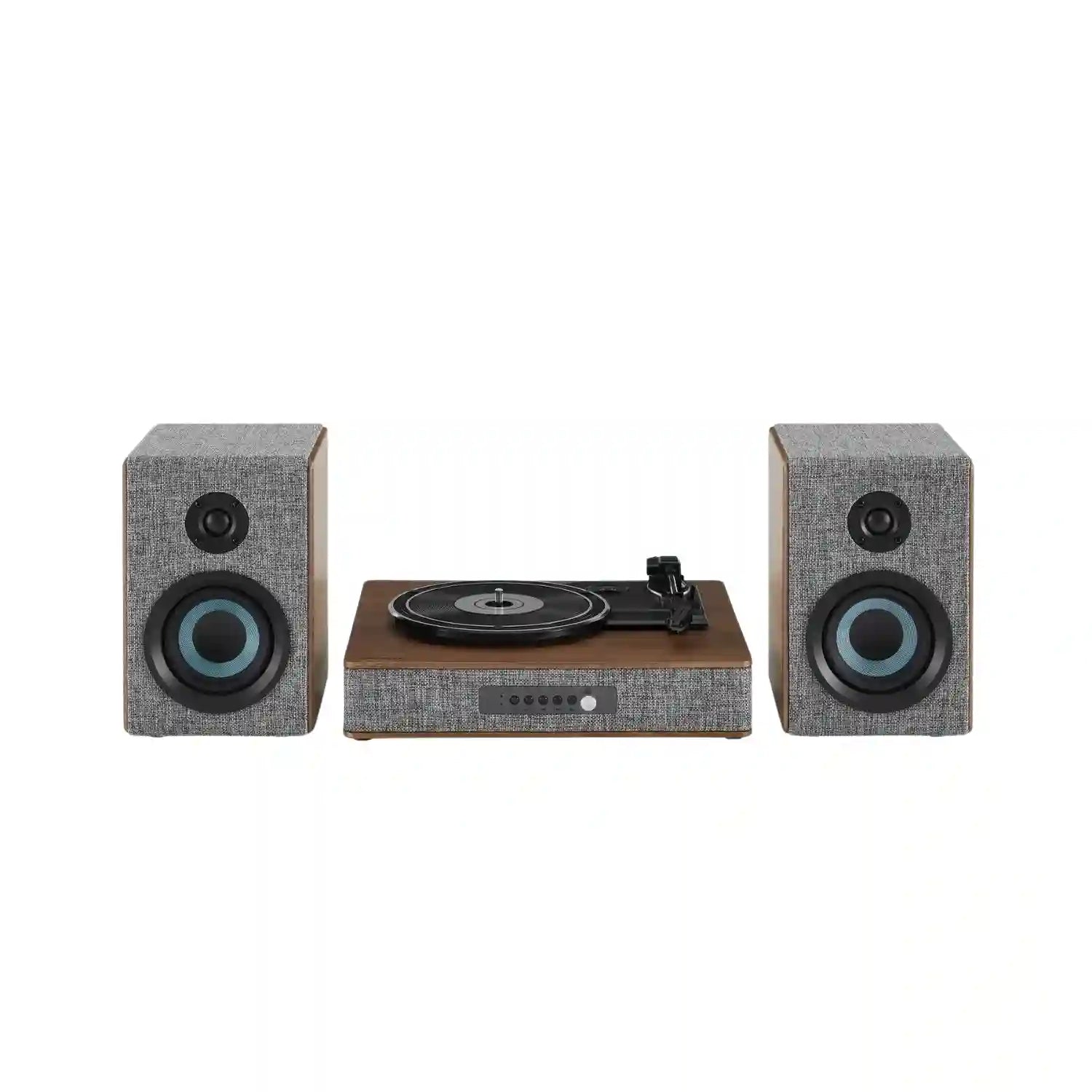 Giradischi Bluetooth In Legno Di Noce, 3 Velocità, Altoparlanti Stereo, Arresto Automatico – Regalo Vintage - 5