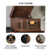 Musician 8-in-1 Record Player|CR704B-WA4|Walnut Crosley Radio Europe