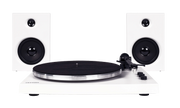 T150 record player with external speakers T150B-WH | White Crosley Radio Europe