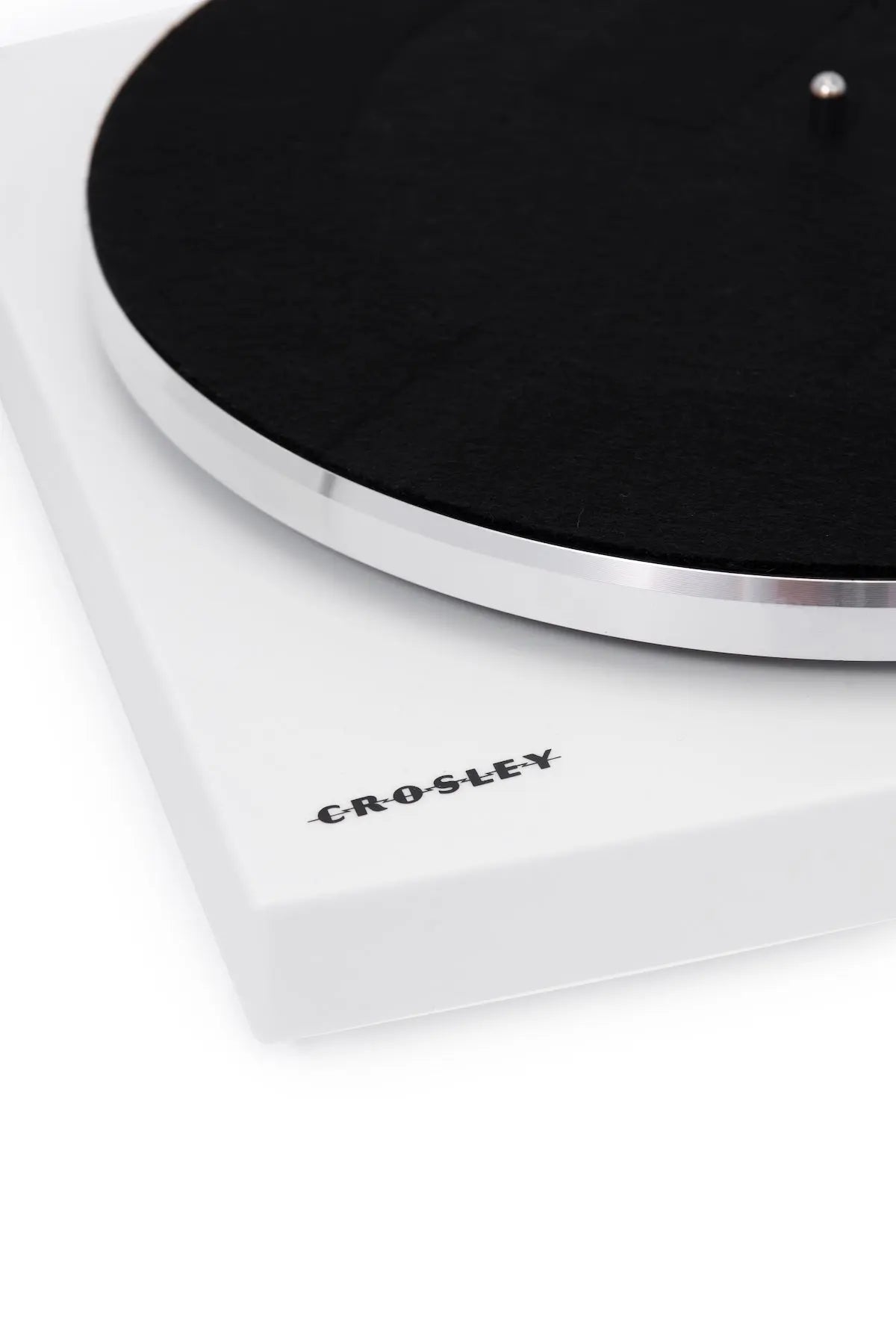 T150 record player with external speakers T150B-WH | White Crosley Radio Europe