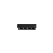 AM CLEAN SOUND black goat hair vinyl brush, front view