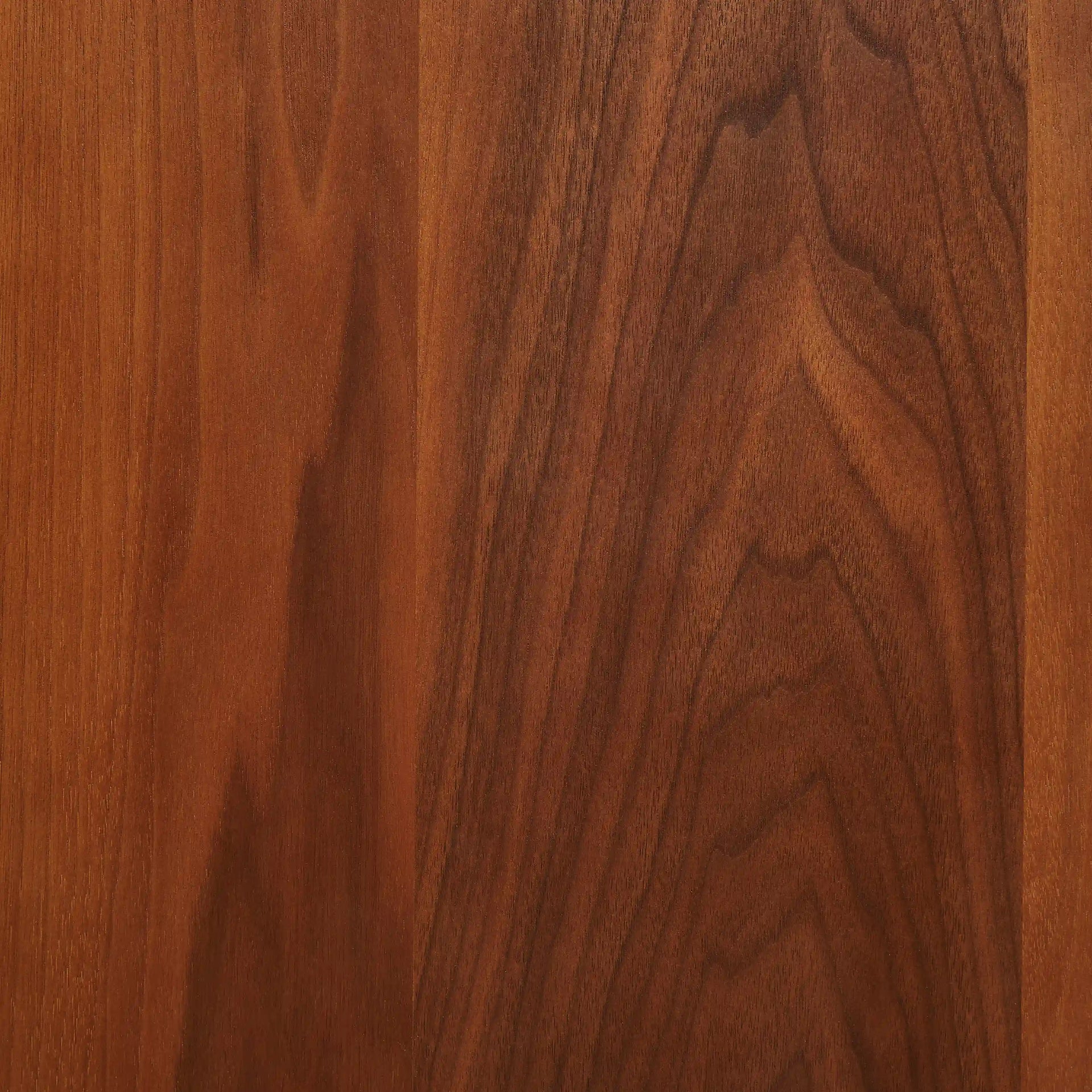 Crosley Asheville walnut record player stand with vinyl storage compartment, detail view
