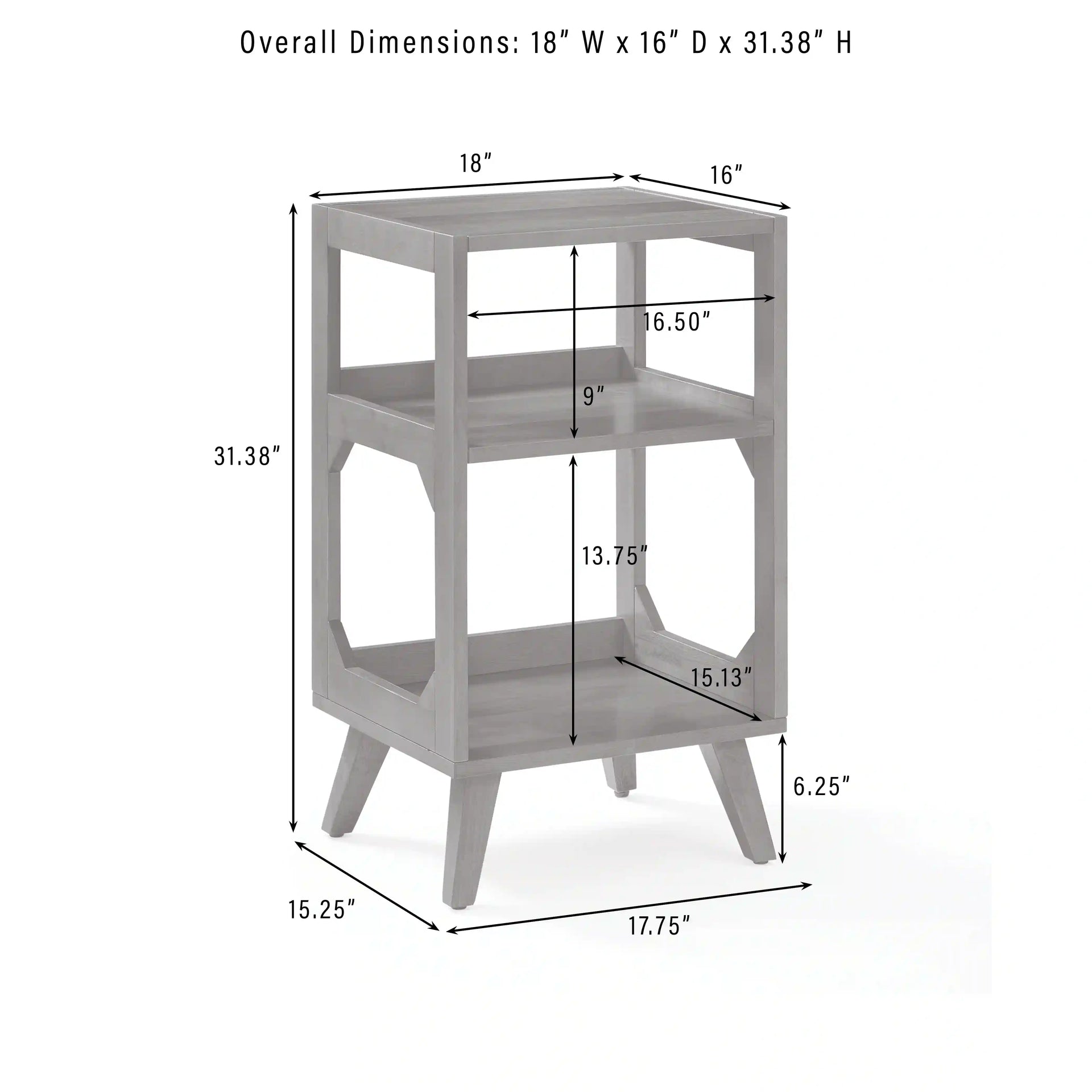 Crosley Asheville walnut record player stand with vinyl storage compartment, detail view