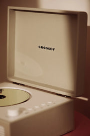 Crosley Voyager CD Player with Bluetooth and FM radio in Dune color, detail view
