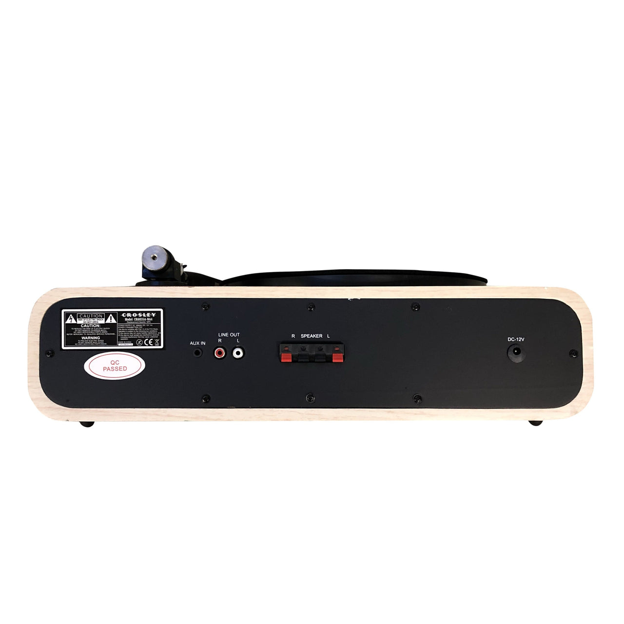 Crosley Gig Record Player With External Speakers in Natural wood back