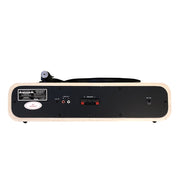 Crosley Gig Record Player With External Speakers in Natural wood back