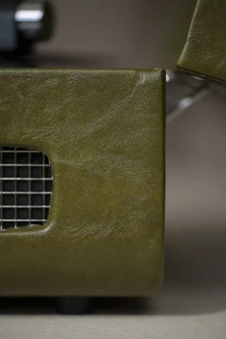 Crosley Mercury Bluetooth Vinyl Record Player in forest green, detailed close-up view