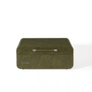 Crosley Mercury Bluetooth vinyl record player in forest green, front view