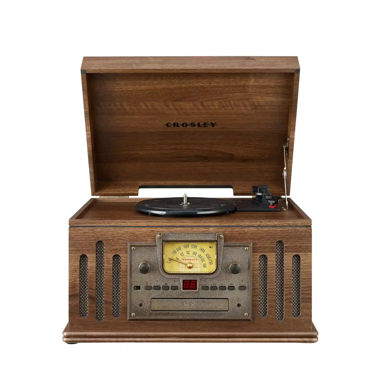 Musician Entertainment Center: Record Player, CD player, Cassette player in one.