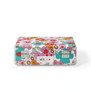 Crosley Cruiser Plus Bluetooth Record Player in floral pattern, rear view showing connections and controls