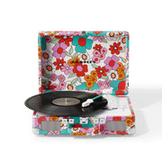 Crosley Cruiser Plus Bluetooth Record Player in floral design, front view