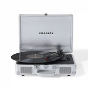 Crosley Cruiser Plus Bluetooth record player in silver, front view
