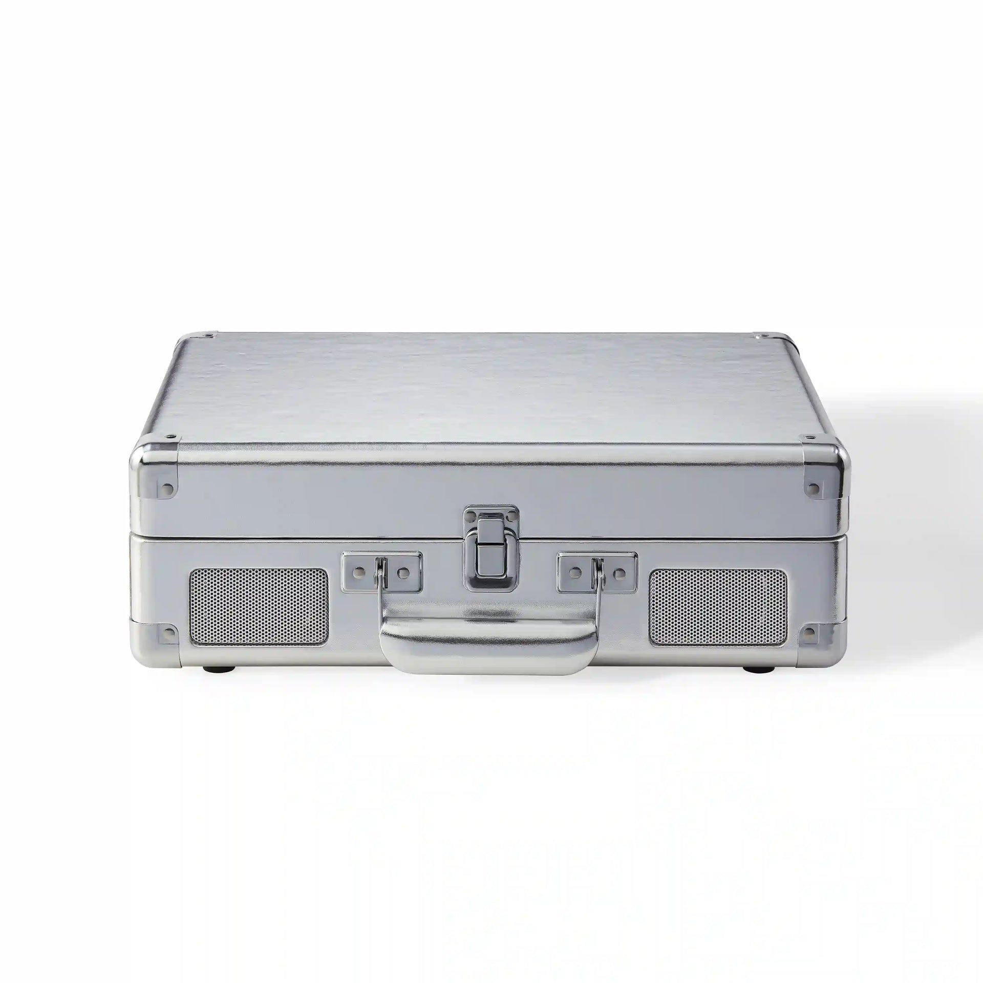 Crosley Cruiser Plus Bluetooth Record Player in silver, front view