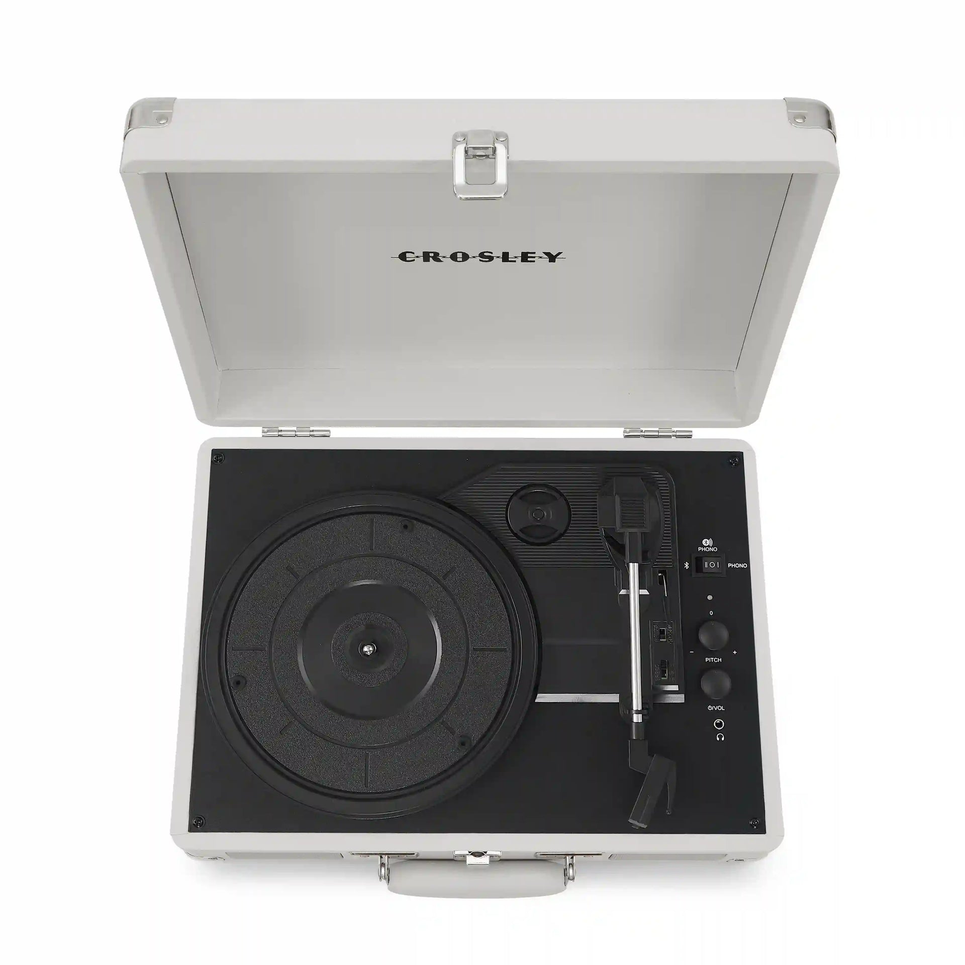 Crosley Cruiser Plus Bluetooth Record Player in White Sand 