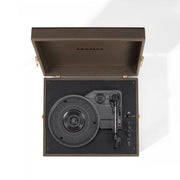 Crosley Voyager Bluetooth Record Player in Cocao, top view showing turntable and controls