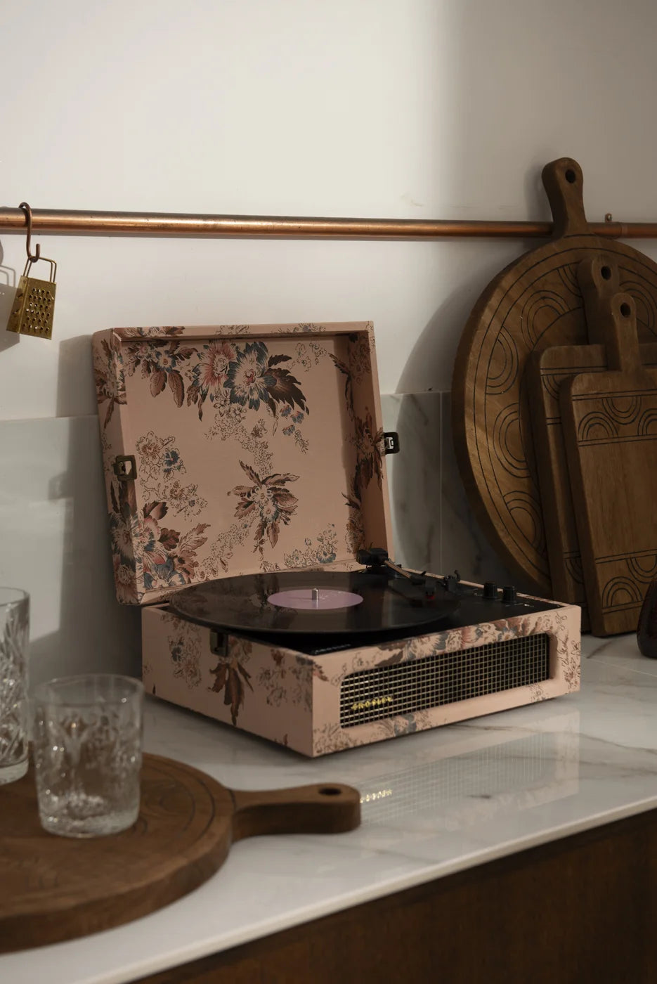 Crosley Voyager Bluetooth Record player Floral