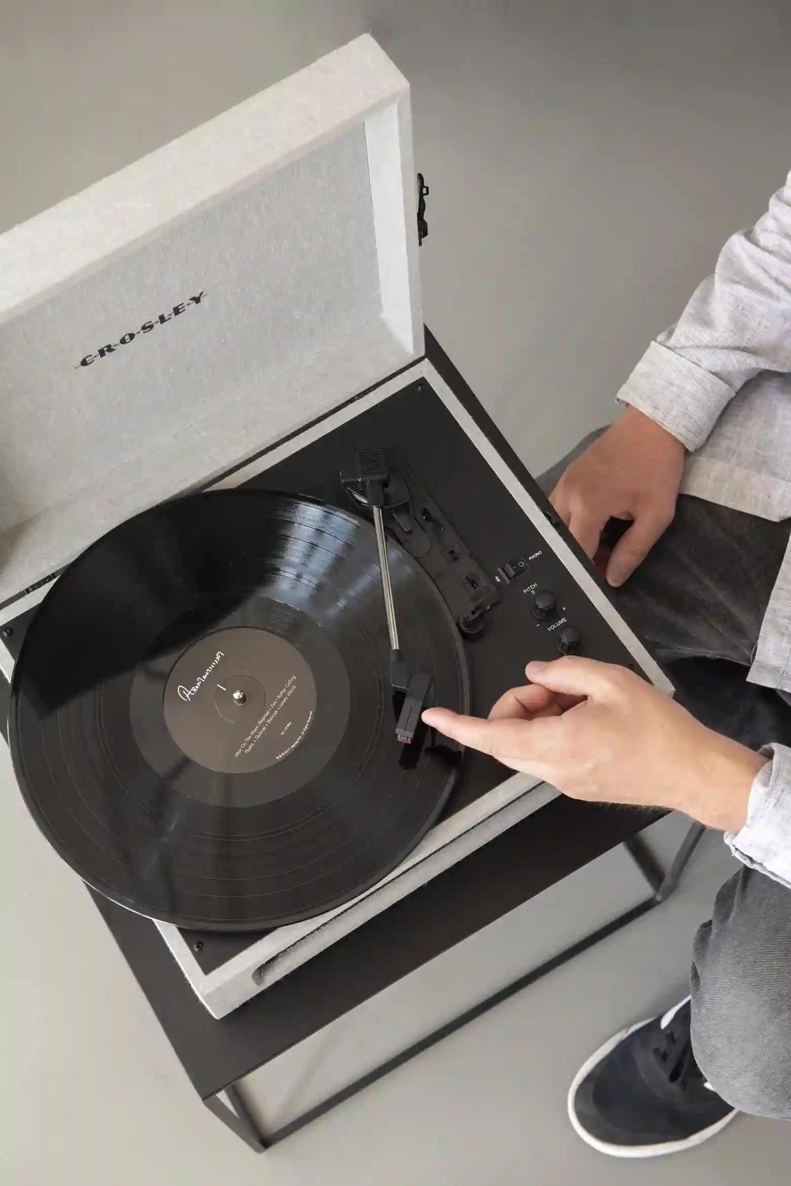 Crosley Voyager Bluetooth Record Player in Grey