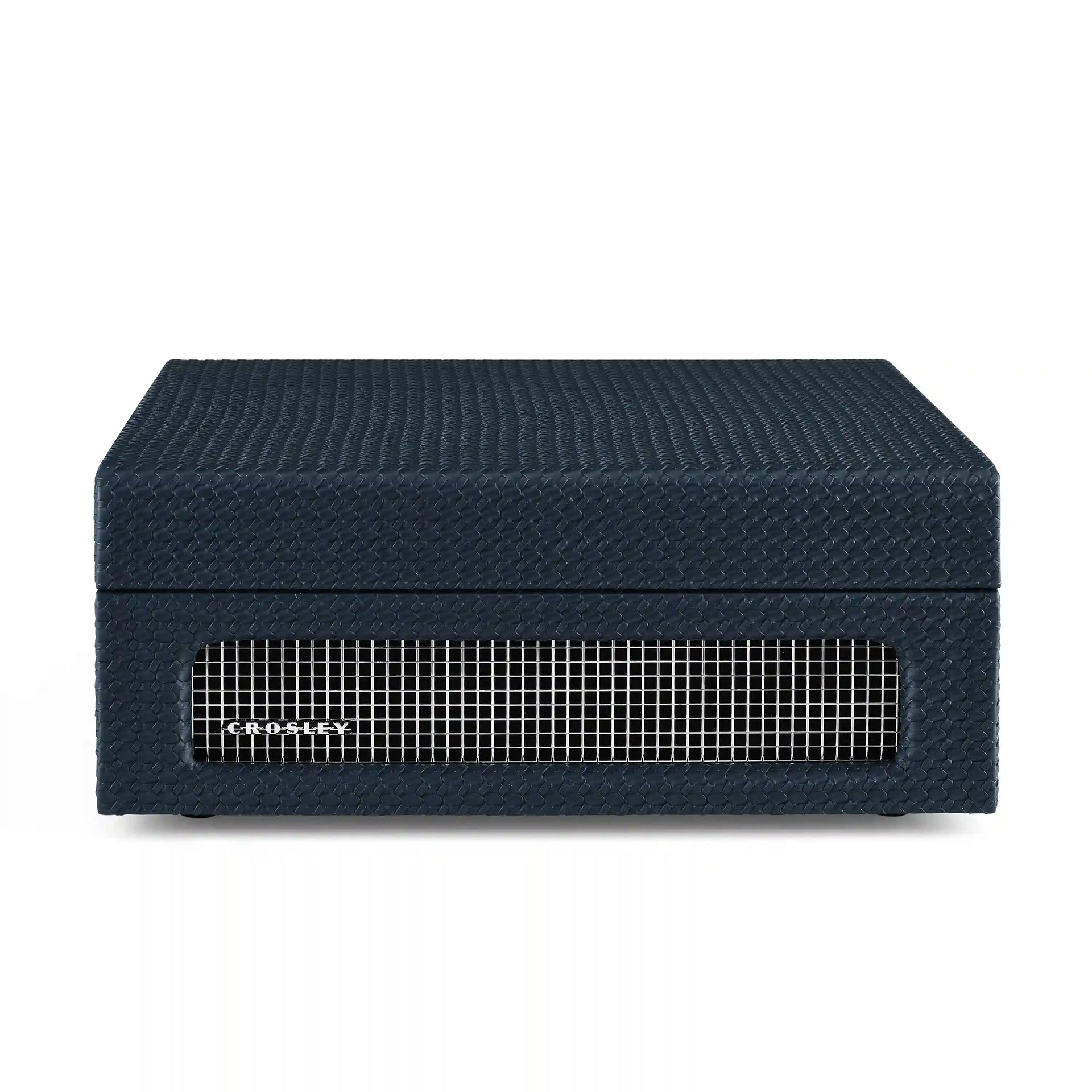 Crosley Voyager Bluetooth Record Player in navy, front view