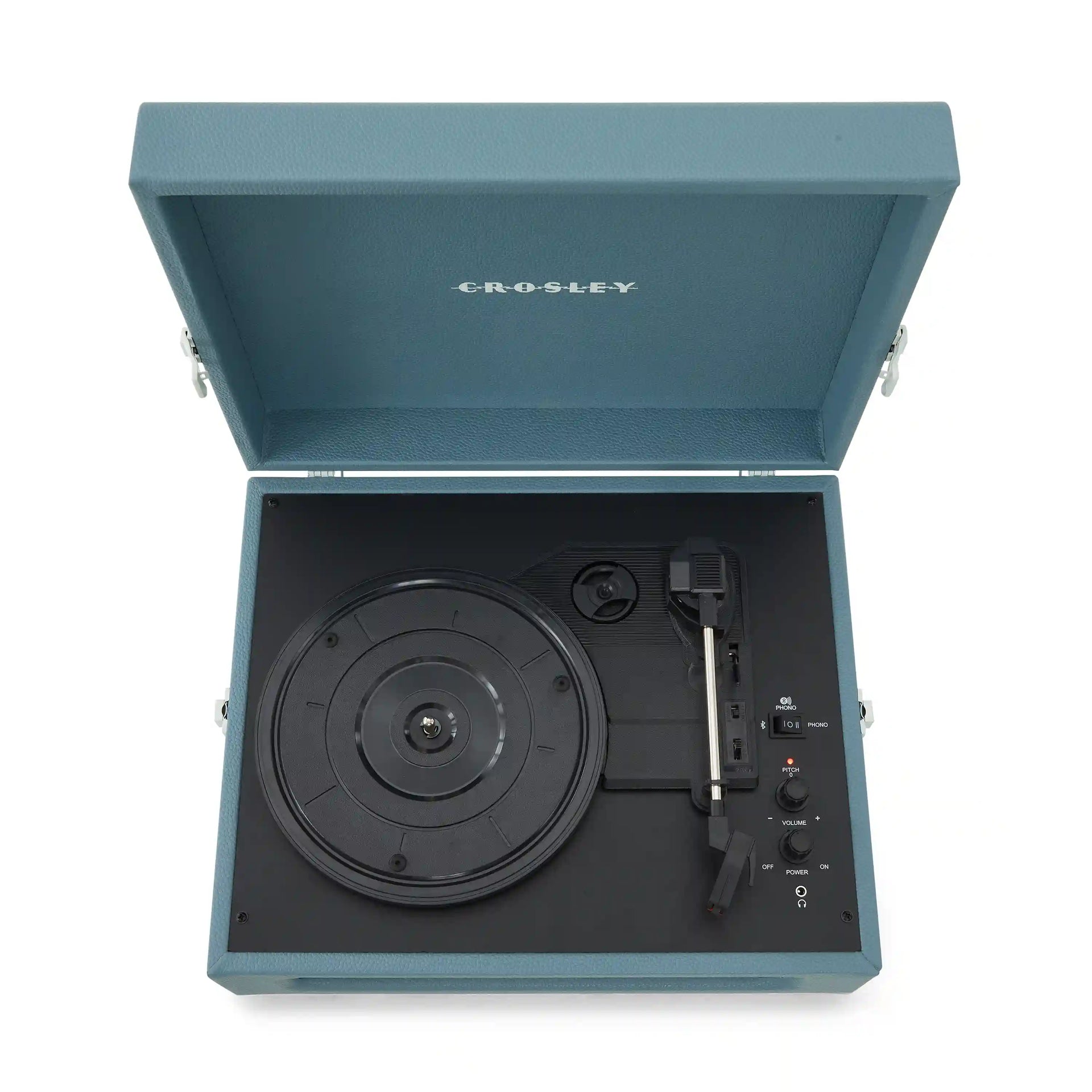 Voyager Bluetooth Record Player Washed Blue