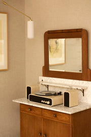 Crosley Gig Record Player With External Speakers in Natural wood Lifestyle