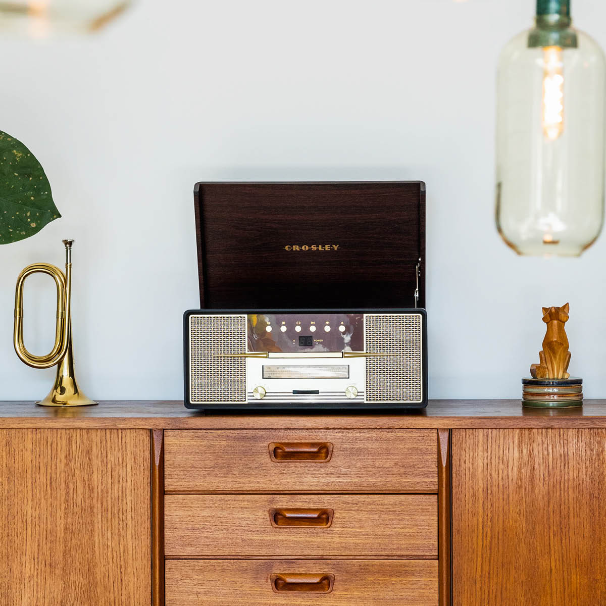 Crosley Radio Europe | Rhapsody Bluetooth Entertainment Center - Mahogany