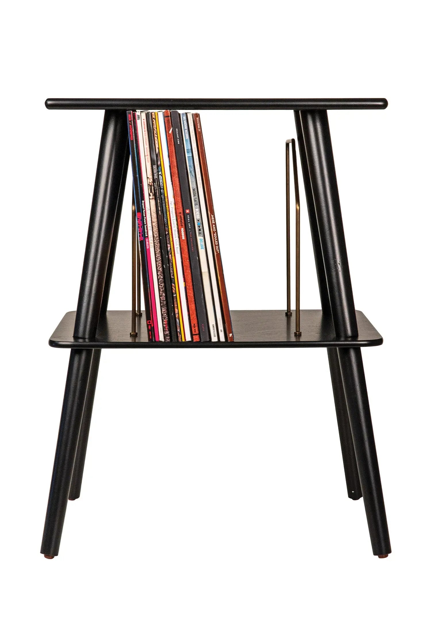 Manchester record player stand with storage furniture - ST66-BK | Black Crosley Radio Europe
