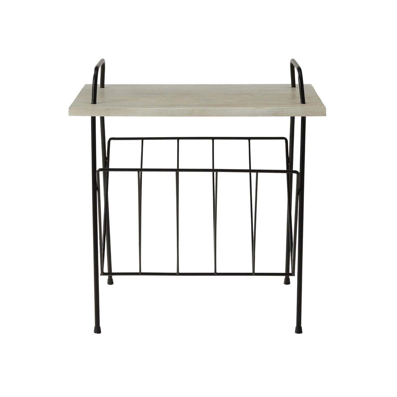 Crosley Wiltshire record player stand in natural wood finish, front view