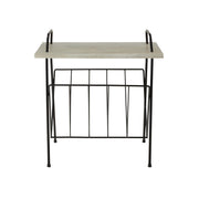 Crosley Wiltshire record player stand in natural wood finish, front view