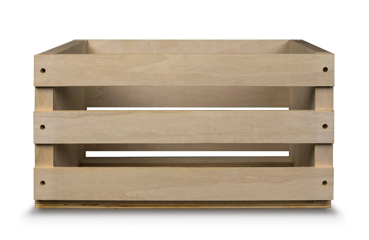 Vinyl Record Storage Crate in  Natural wood