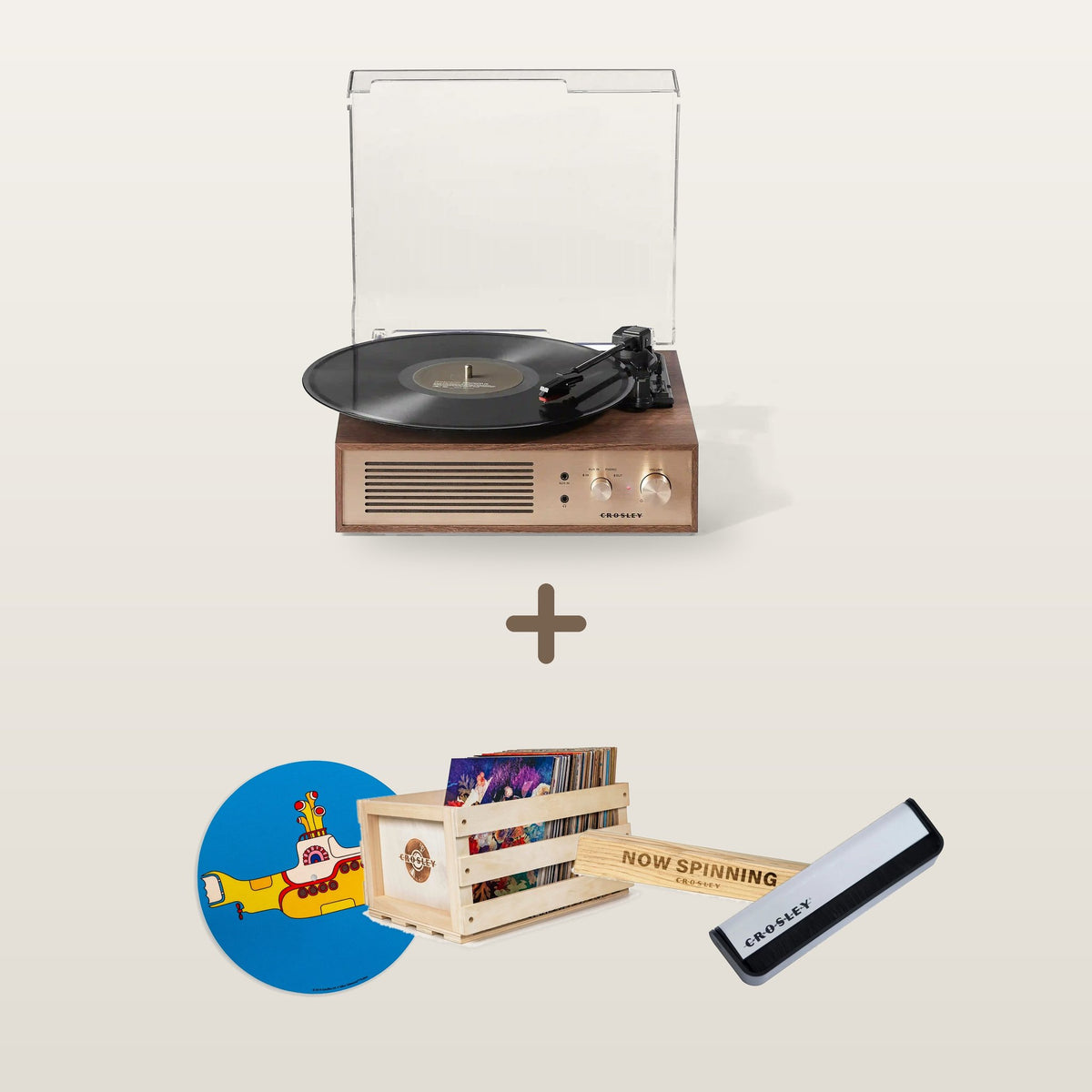 Record Player with built-in speakers + accessory