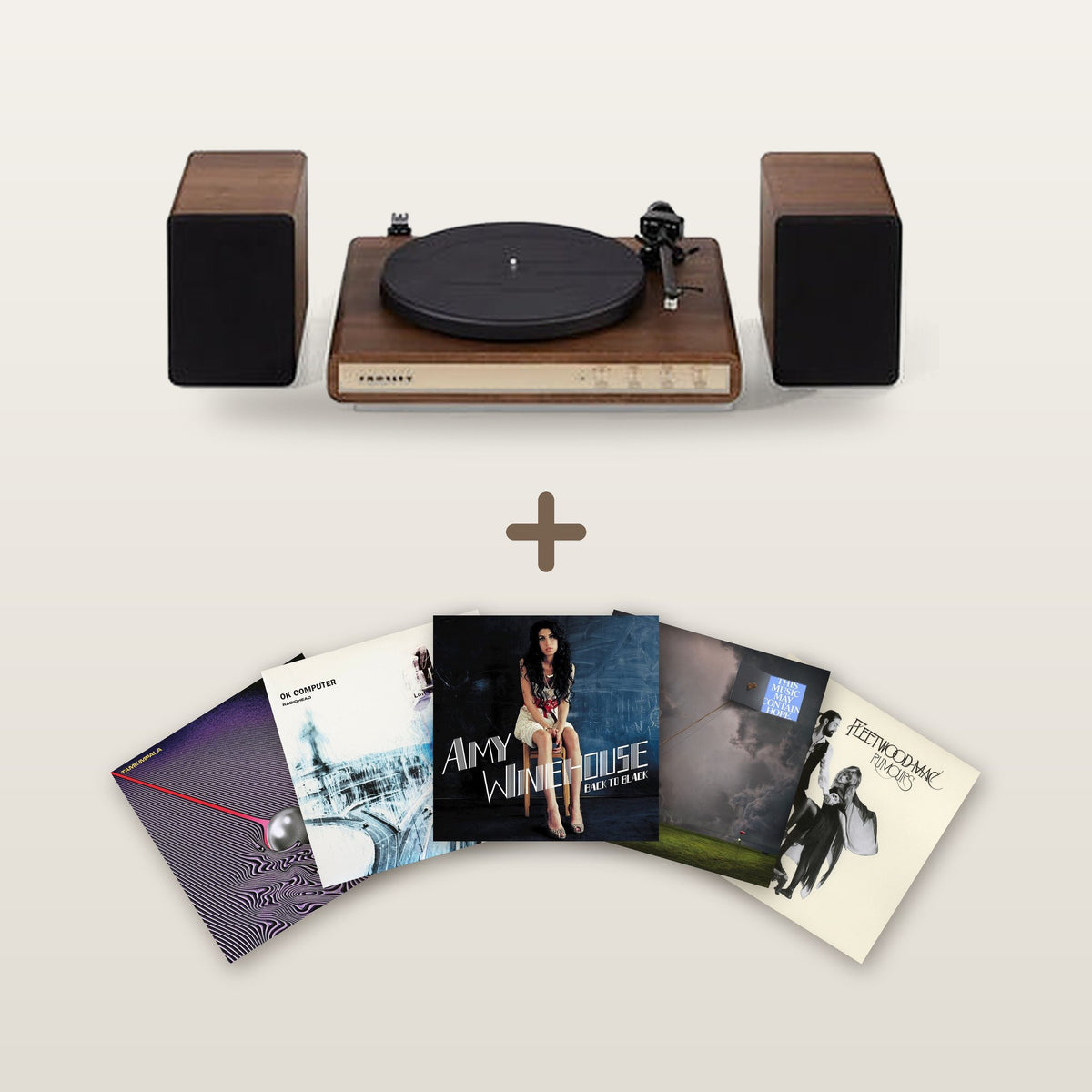 Record Player with External speaker + Vinyl Record Black Friday Combo Deal